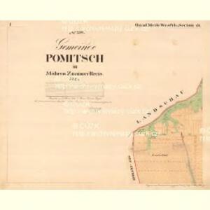 Pomitsch - m2323-1-001 - Kaiserpflichtexemplar der Landkarten des stabilen Katasters