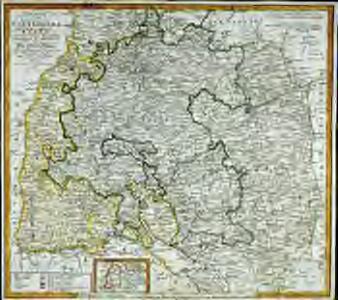 Charte von dem Königreiche Wirtemberg, dem Grossherzogthume Baden und den königl. bayerschen Acquisitionen in Schwaben [et]c., oder der Ober=Rhein