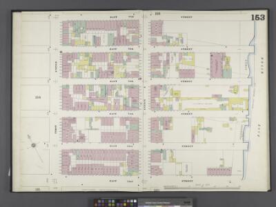 Manhattan, V. 8, Double Page Plate No. 153 [Map bounded by E. 77th St., East River, E. 72nd St., 1st Ave.]