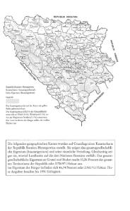 Republik Bosnien-Herzegowina. Katasterkarte: Gesamtgesellschaftliches Eigentum (Staatseigentum)
