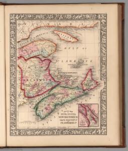 County map of Nova Scotia, New Brounswick, Cape Breton Id. and Pr. Edward's Id.