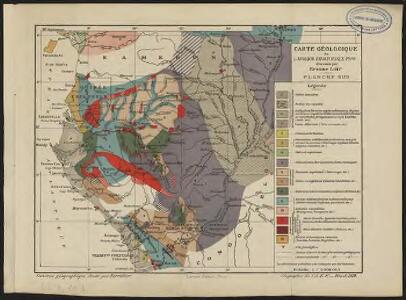 Carte géologique de l'Afrique équatoriale française. Planche sud