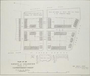 PLAN OF AN ESTATE AT ISLINGTON belonging to the CLOTHWORKERS COMPANY To be Let for Building.