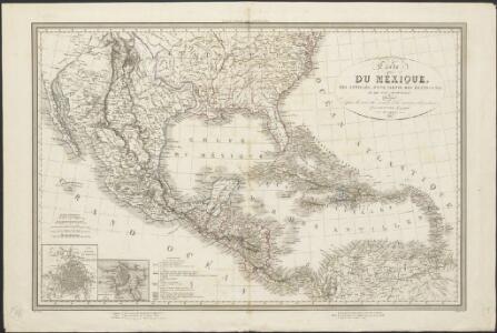 Carte du Méxique, des Antilles, d'une partie des Etats-Unis, et des pays circonvoisins