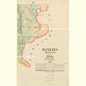 Manetin (Mantjna) - c4468-1-006 - Kaiserpflichtexemplar der Landkarten des stabilen Katasters