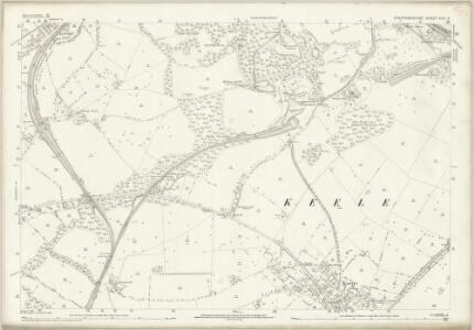 Staffordshire XVII.2 (includes: Keele; Madeley; Newcastle Under Lyme) - 25 Inch Map