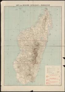 Carte des missions catholiques à Madagascar