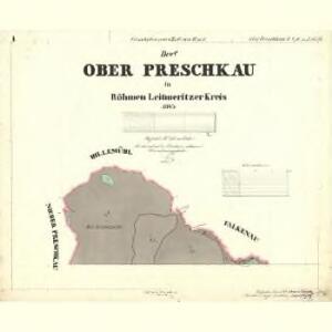 Ober Preschkau - c2126-1-001 - Kaiserpflichtexemplar der Landkarten des stabilen Katasters