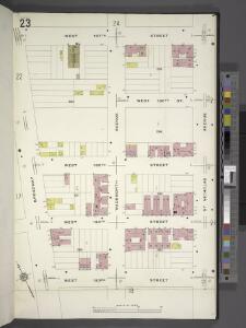 Manhattan, V. 12, Plate No. 23 [Map bounded by W. 187th St., St. Nicholas Ave., W. 183rd St., Broadway]