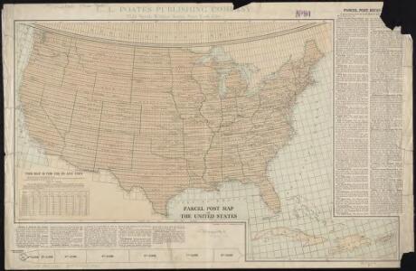 Parcel post map of the United States