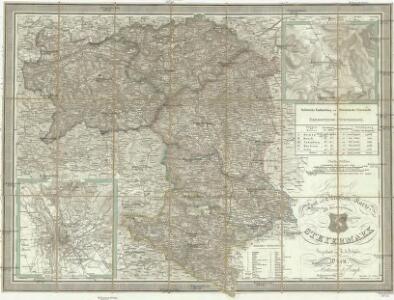 General Post und Strassen Karte des Herzoghtums Steyermark