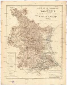 Mapa de la provincia de Valencia