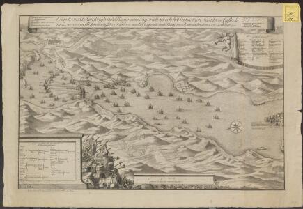 Caarte van de landingh inde Baaij van Vigos als meede het inneemen van twee Casteels en het verooveren der Spaansche silvre vloot ten ancker leggende inde Baaij voor Redondella den 23 en 24 october 1702