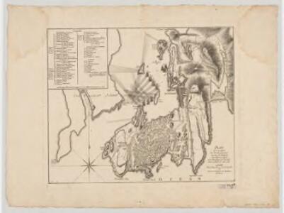 Plan de la position de l'armée française au tour de Newport dans Rhode jsland et du mouillage de l'escadre dans la rade de cette ville