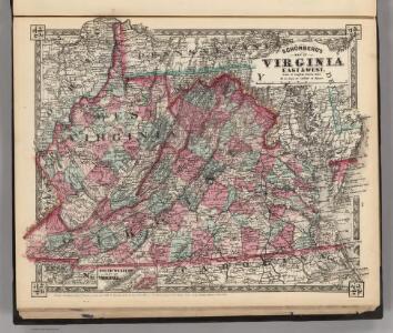 Schonberg's Map of Virginia and West Virginia.
