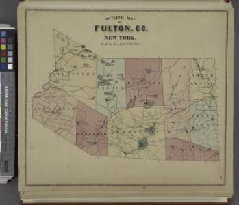 Outline Map of Fulton Co. New York.