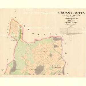 Gross Lhotta (Lhotta Welka) - m3309-1-001 - Kaiserpflichtexemplar der Landkarten des stabilen Katasters