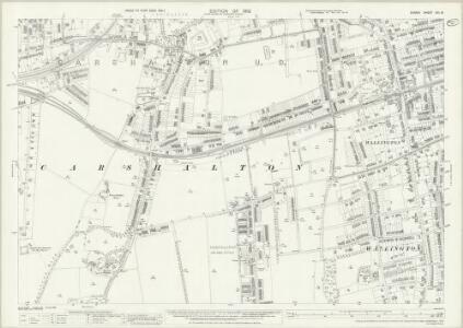 Surrey XIII.16 (includes: Carshalton; Wallington) - 25 Inch Map