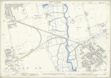 London (Edition of 1894-96) XLIV (includes: Barking; East Ham; Ilford) - 25 Inch Map