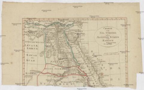 Charte vom Nil Strome oder AEgypten Nubien und Habesch
