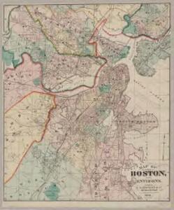 Map of the city of Boston and its environs