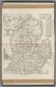 AutoTrails Map, Southern Peninsula of Michigan, Northern Indiana, Northwestern Ohio.