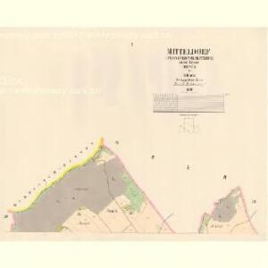 Mitteldorf (Prostřednjrokitnitce) - c6135-1-001 - Kaiserpflichtexemplar der Landkarten des stabilen Katasters