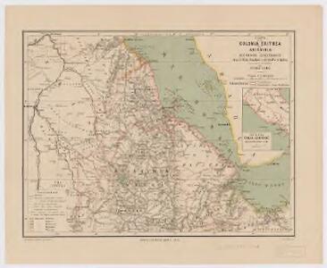 Carta della colonia Eritrea coll'Abissinia : e regioni limitrofe tra il Nilo, Suakin e il Golfo d'Aden