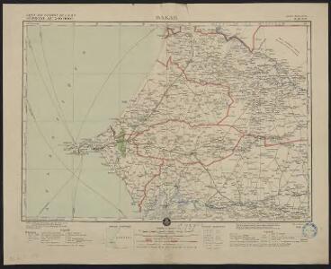Carte des colonies de l'A.O.F. Dakar