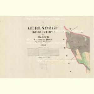 Gerlsdorf (Gerlichow) - m1071-1-001 - Kaiserpflichtexemplar der Landkarten des stabilen Katasters
