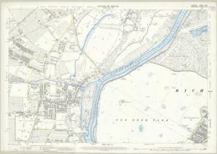 London (Edition of 1894-96) XCVI (includes: Heston and Isleworth; Richmond) - 25 Inch Map