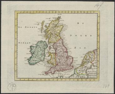 Nieuwe kaart der Britsche Eilanden Engeland, Schotland en Irland.
