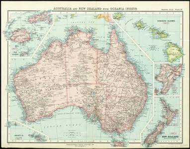 Australia and New Zealand with Oceania Insets - Missions Atlas Plate 20