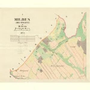 Milbes (Milowany) - m1807-1-001 - Kaiserpflichtexemplar der Landkarten des stabilen Katasters