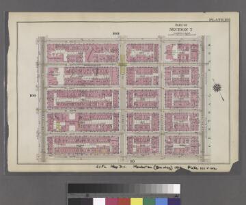 Plate 101: Bounded by W. 105th Street, Central Park West, W. 100th Street and Amsterdam Avenue.