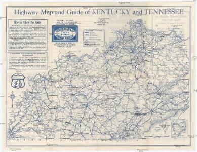 Highway Map and Guide of Kentucky and Tennessee