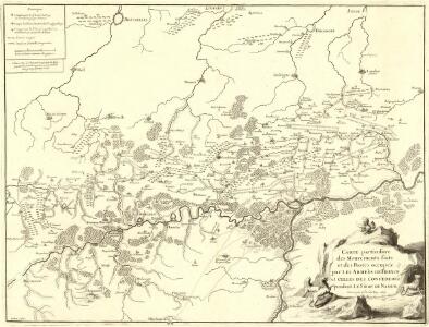 Carte particuliere des mouvements faits et des Postes occupéz par les Armées de France et Celles des Confederéz pendant le Siege de Namur