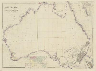 Australia from surveys made by order of the British Government combined with those of d'Entrecasteaux, Baudin, Freycinet &c.&c