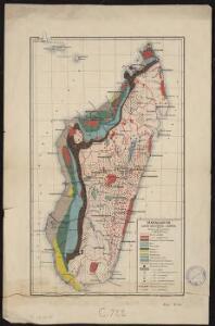 Madagascar. Carte géologique et minière