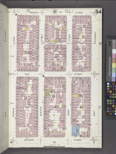 Manhattan, V. 1, Plate No. 54 [Map bounded by Market St., E. Broadway, Rutgers St., Monroe St.]