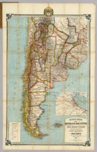 Nuevo mapa de la Republica Argentina, Chile, Uruguay y Paraguay.