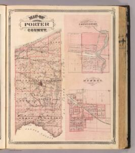 Map of Porter County (with) Chesterton, Hebron.