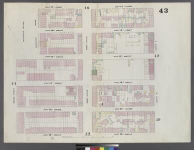 Plate 43: Map bounded by East 17th Street, Avenue A, East 12th Street, Second Avenue
