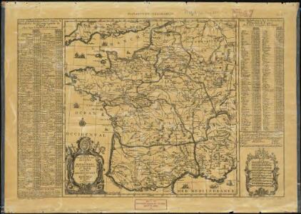 Carte geographique des abbayes et monasteres de la congregation de St. Maur avec les archevechez et evechez de France