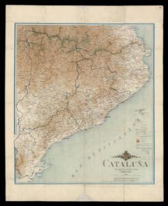 Cataluña y pais lindante de Aragón y Francia / mapa trazado, grabado y publicado por Eduardo Brossa