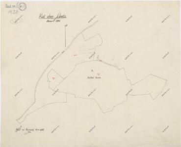 Mapa panských pozemků v katastru obce Chodská Lhota