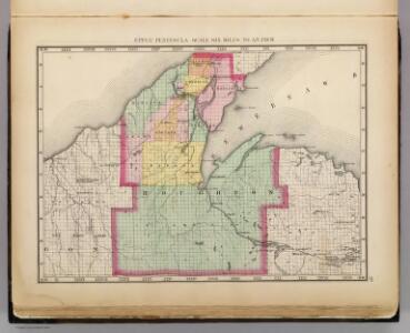Upper Peninsula, scale six miles to an inch (Houghton County)