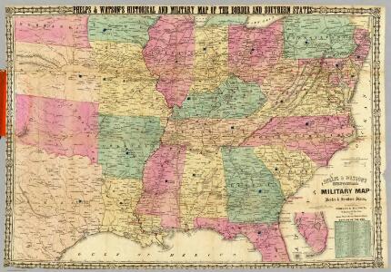 Historical And Military Map Of The Border & Southern States.