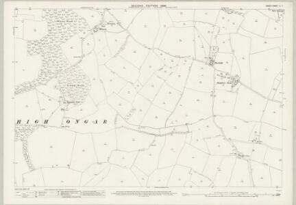Essex (1st Ed/Rev 1862-96) LI.7 (includes: Fyfield; High Ongar; Norton Mandeville; Willingale) - 25 Inch Map