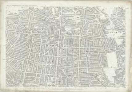 London (First Editions c1850s) XVIII (includes: Hackney; Islington; Shoreditch; Stoke Newington) - 25 Inch Map
